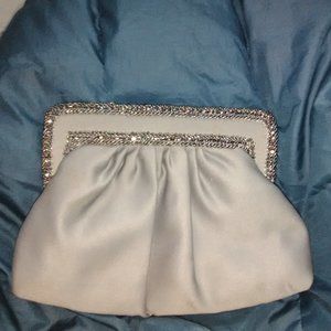 Vintage Beaded Satin Clutch